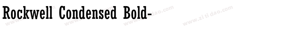 Rockwell Condensed Bold字体转换